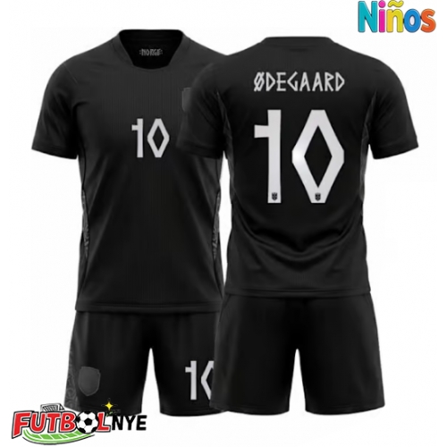 Camiseta Noruega Martin Odegaard #10 Visitante Equipación para niños Mundial 2026 manga corta (+ pantalones cortos)